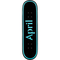 April OG Logo Blue Black Skateboard Deck 8.5"