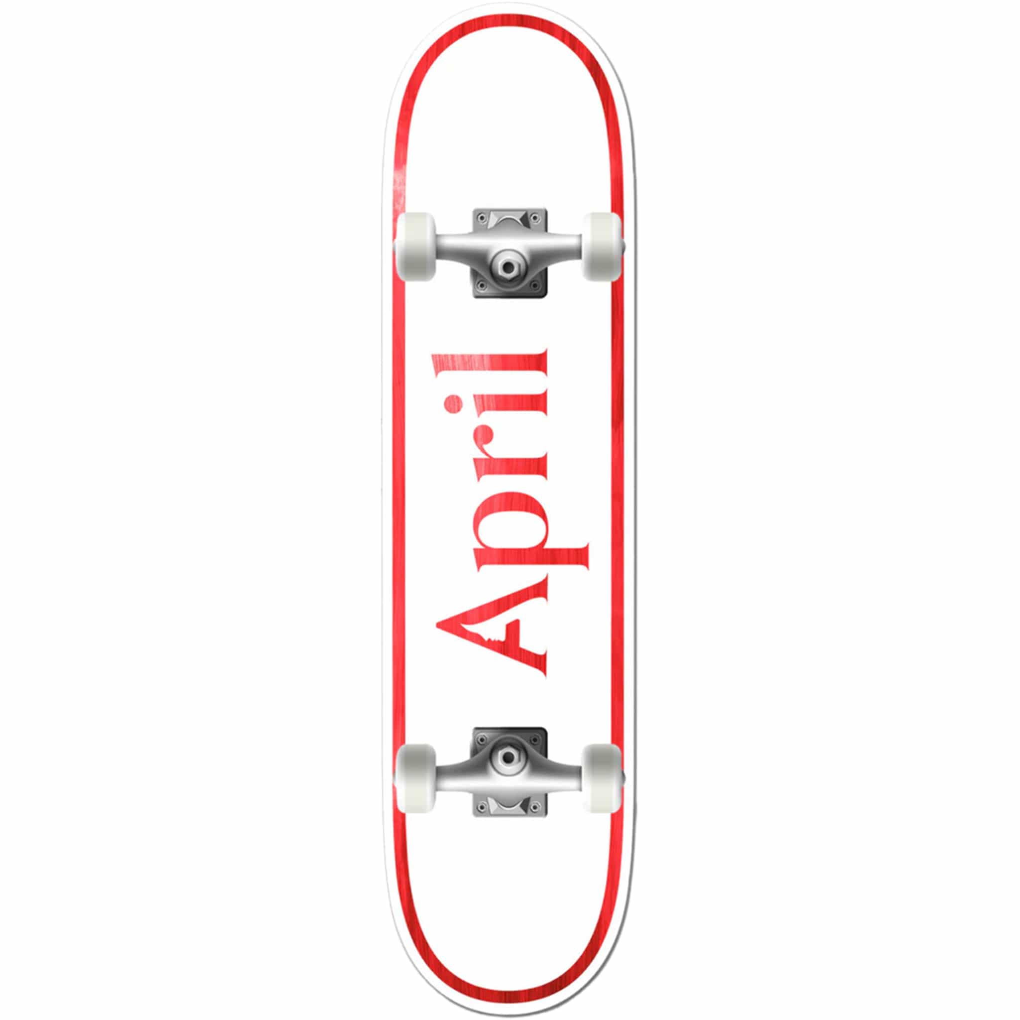 April OG Logo Red Mini Skateboard Complete 7.25"