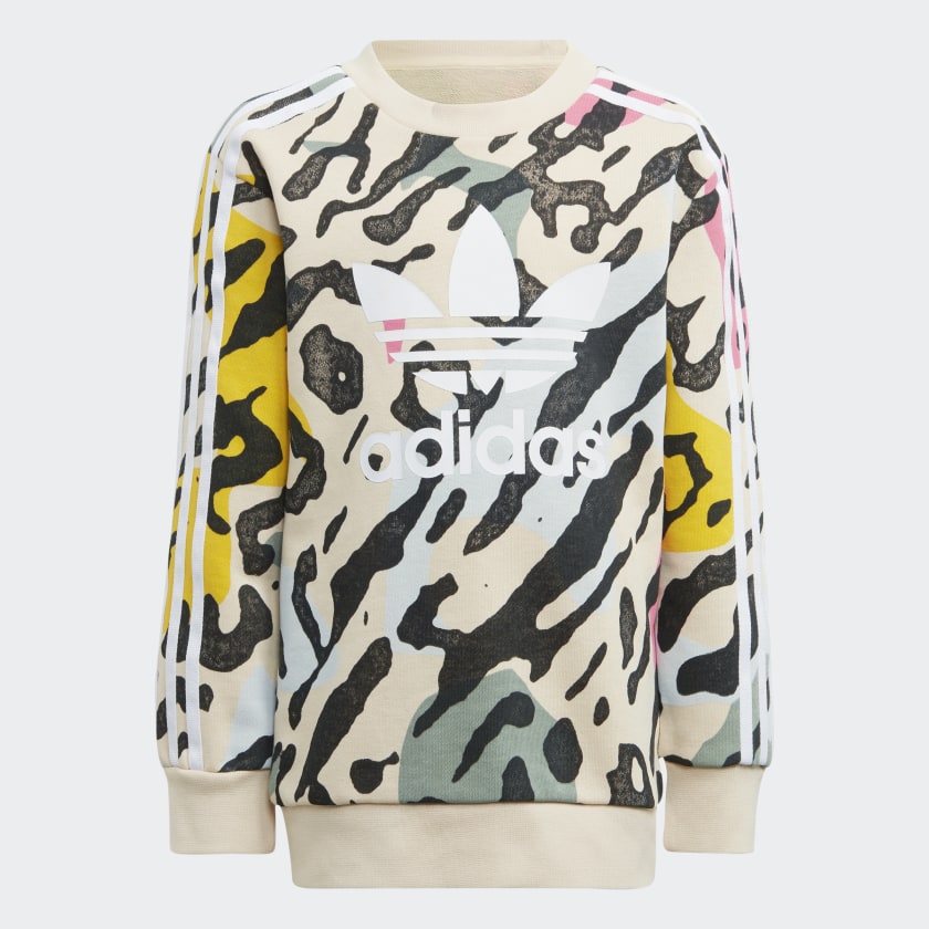 Kids' adidas Animal Print Crew Set