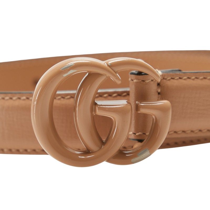 Gucci GG Marmont Belt Size 70/28 Beige Leather