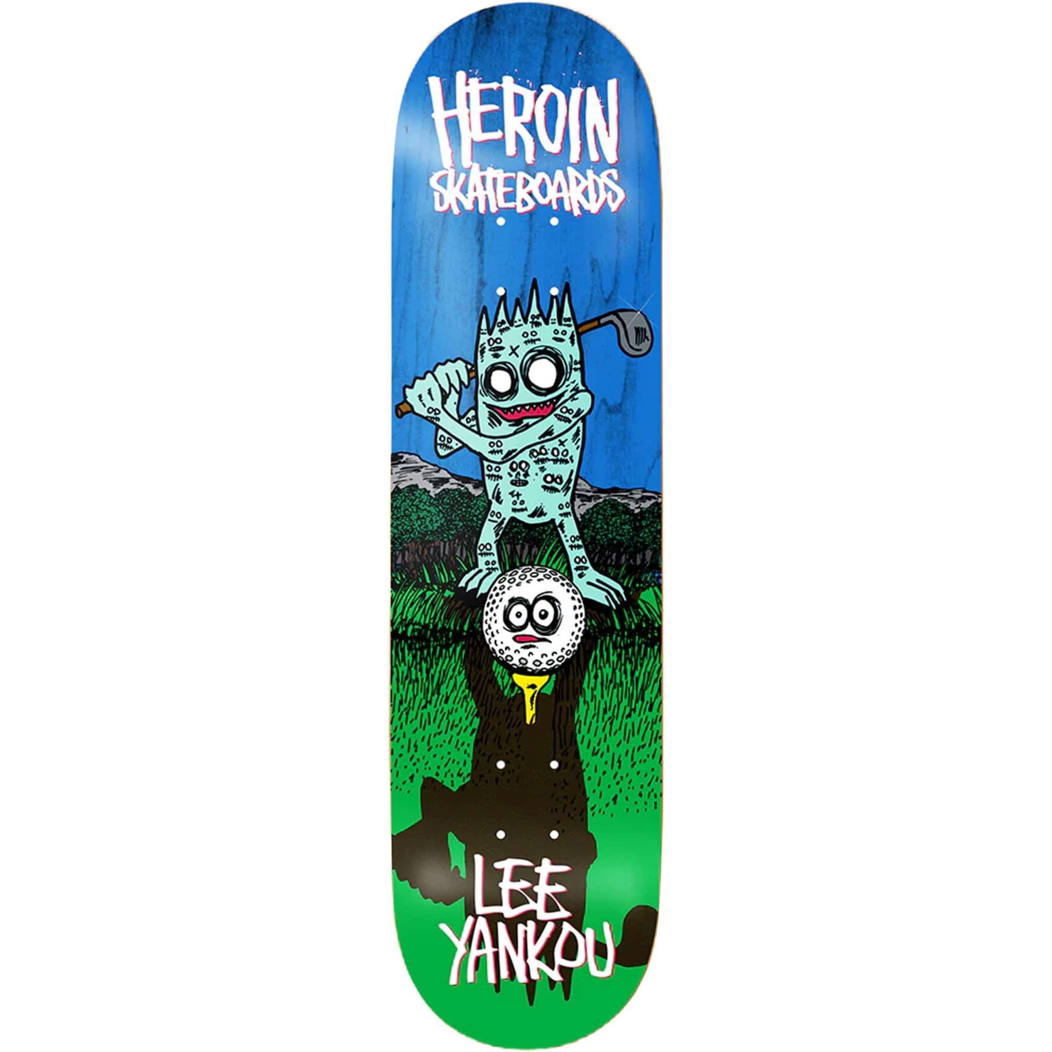 Heroin Lee Yankou Golf Imp Skateboard Deck 8.25"