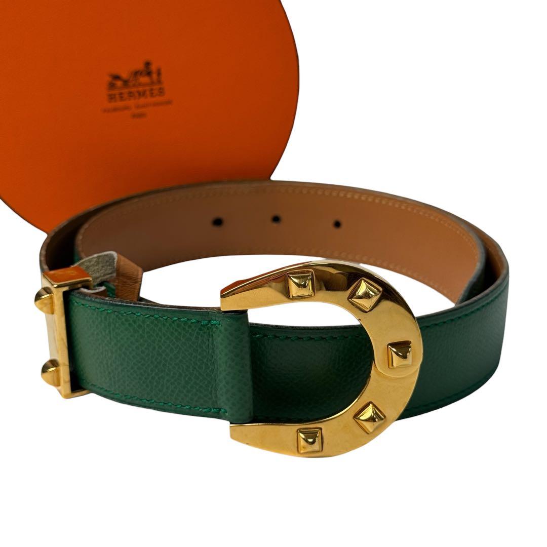 Hermes Horse Schubert Horseshoe GD 70 Vintage Belt