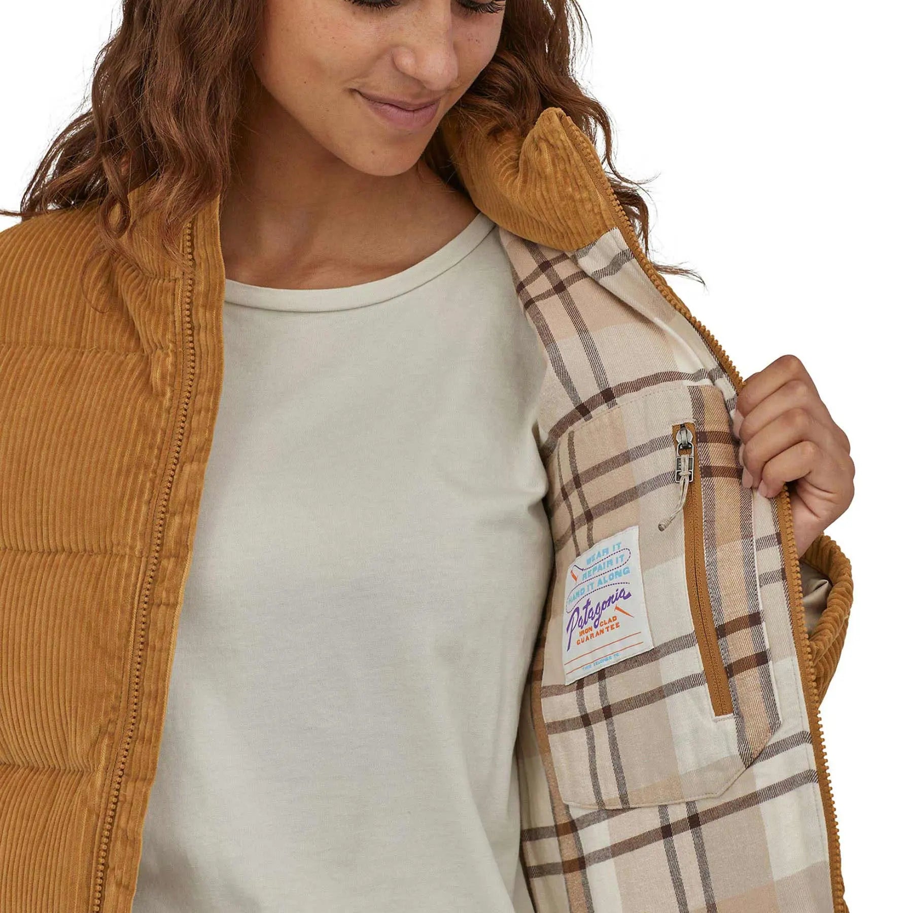Patagonia Cord Fjord Coat Giacca marrone chiaro donna