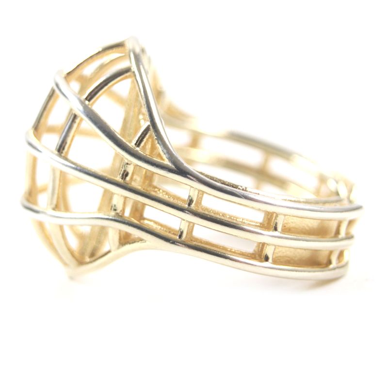 Bottega Veneta 3 D Wire Ring AG 925 Gold 13