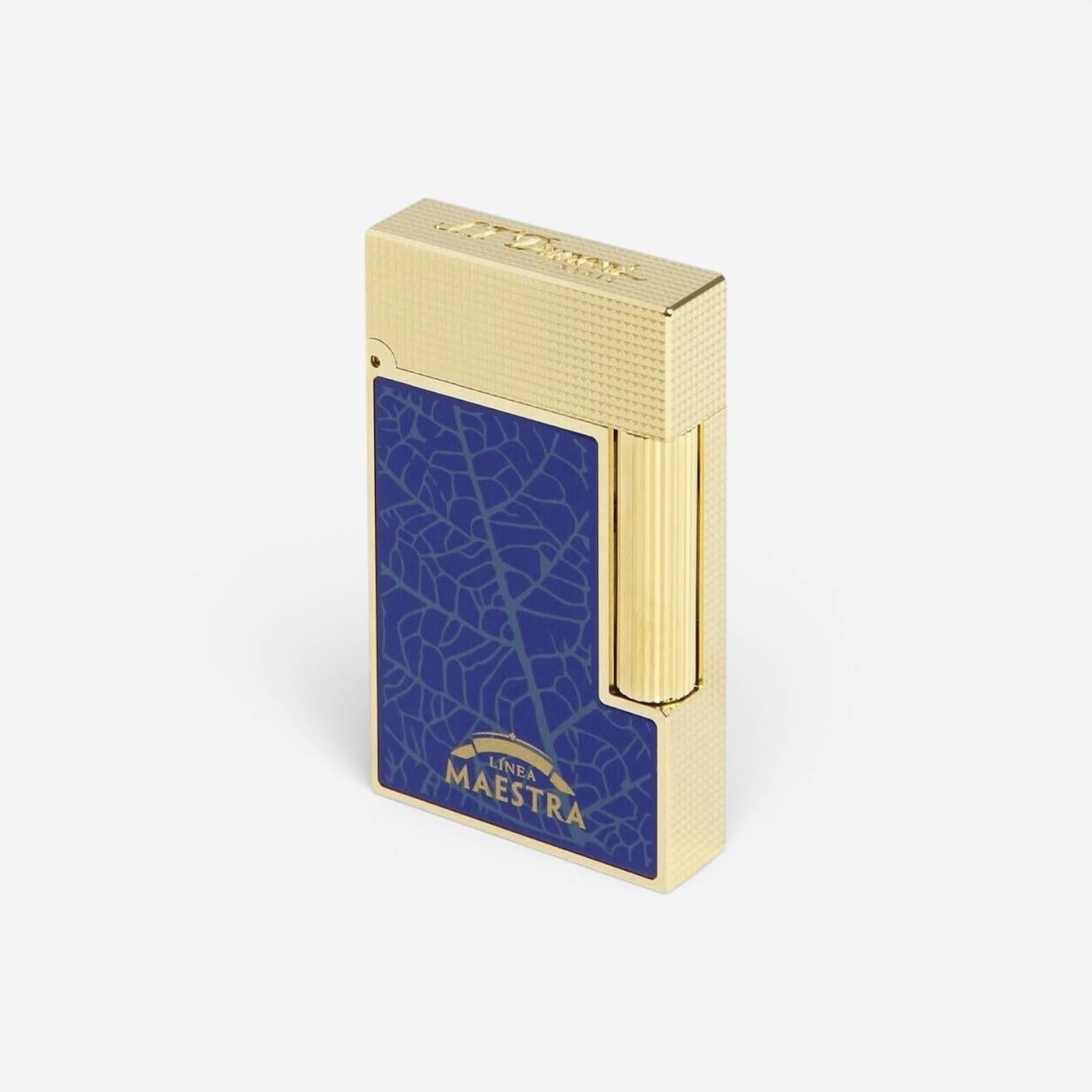 S.T. Dupont Partagas Linea Maestra Line 2 Blue Lacquer Lighter C16095