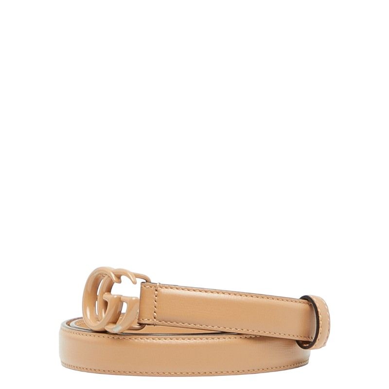 Gucci GG Marmont Belt Size 70/28 Beige Leather