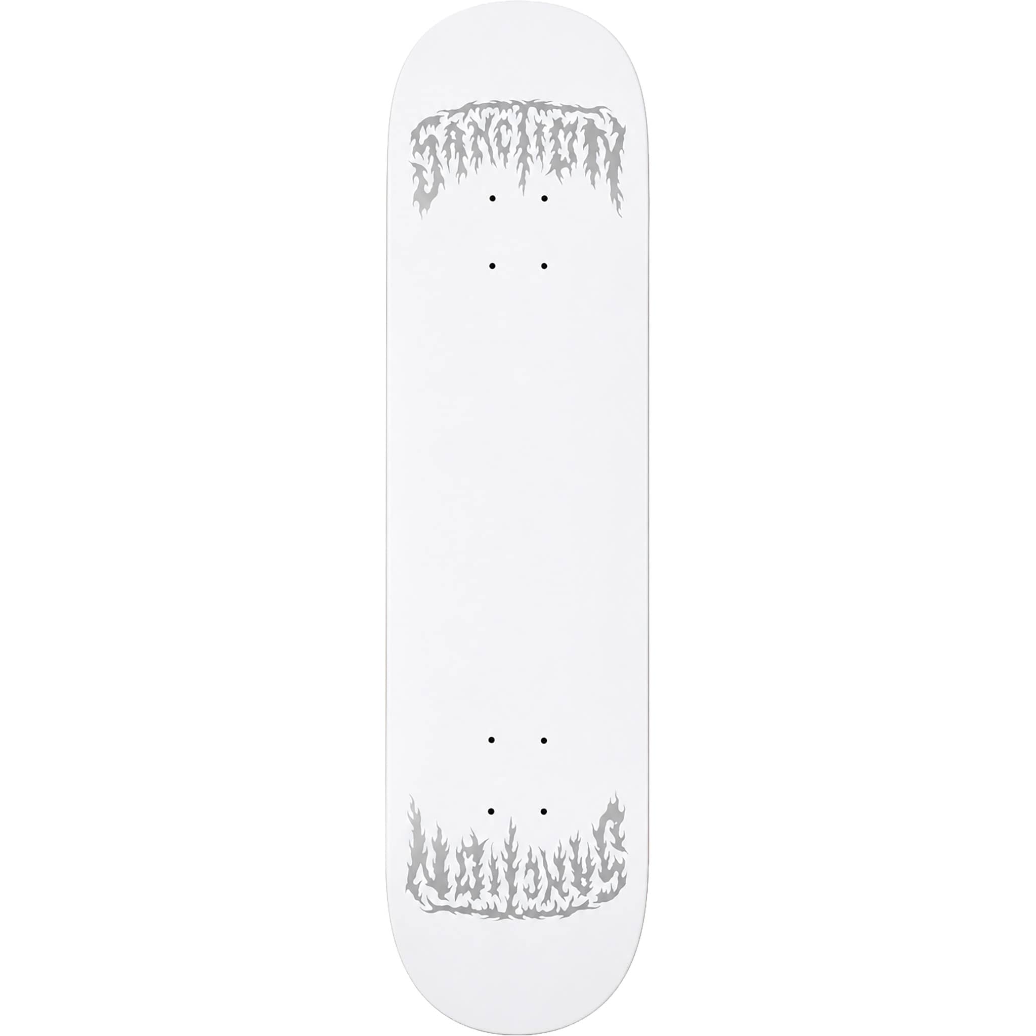 Sanction Metal Twin Ghost Silver 8.25" Skateboard Deck
